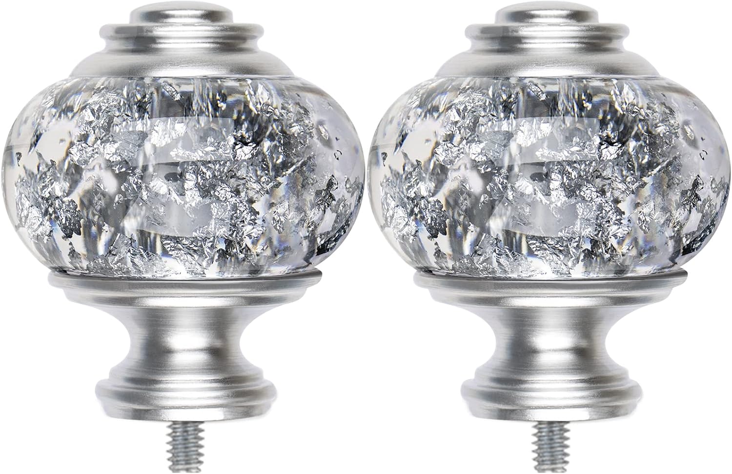 2 Pack Window Finials for 1 or 78 Inch Curtain Rods