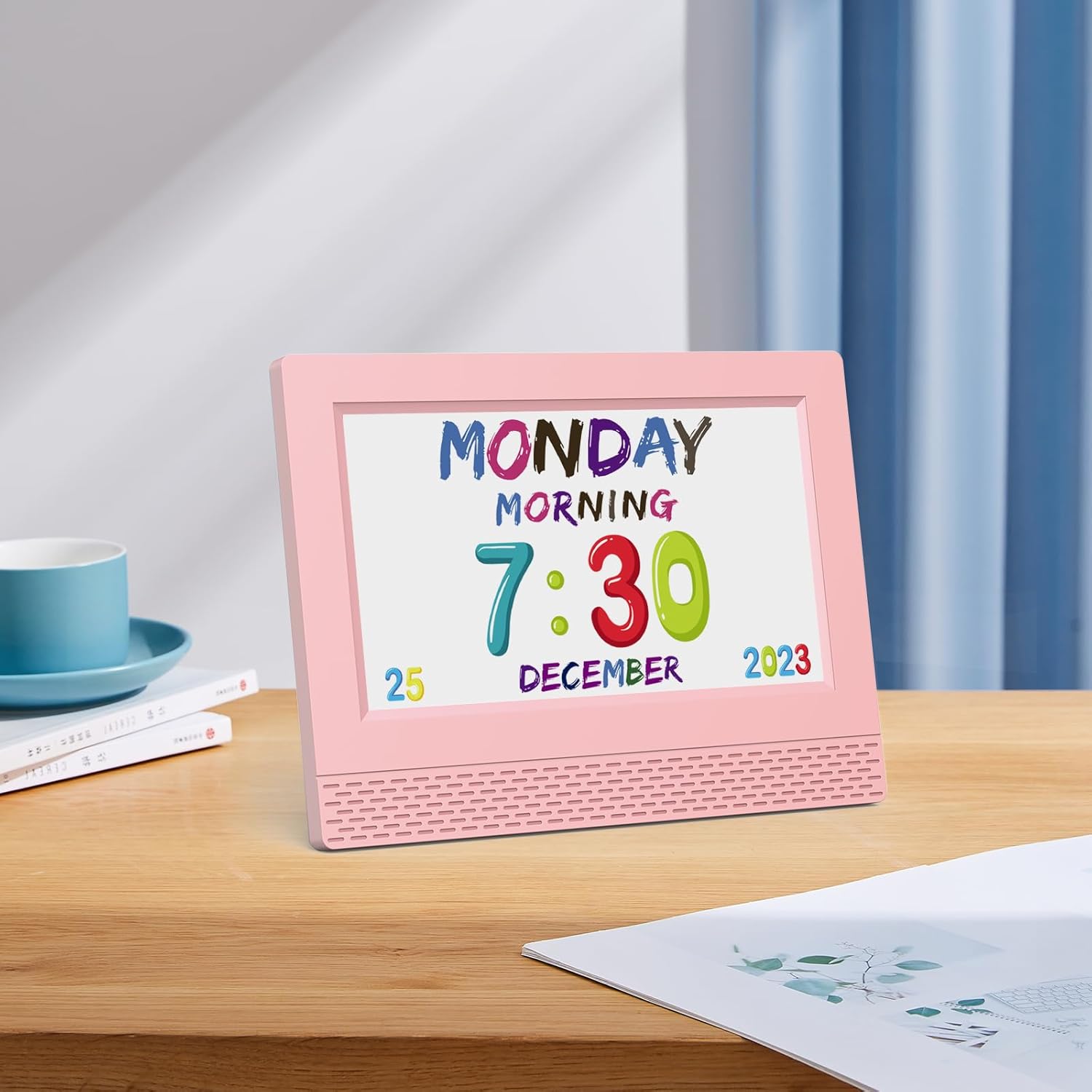 Ykall Kids Digital Alarm Clock with 7 Display and 17 Alarm Settings