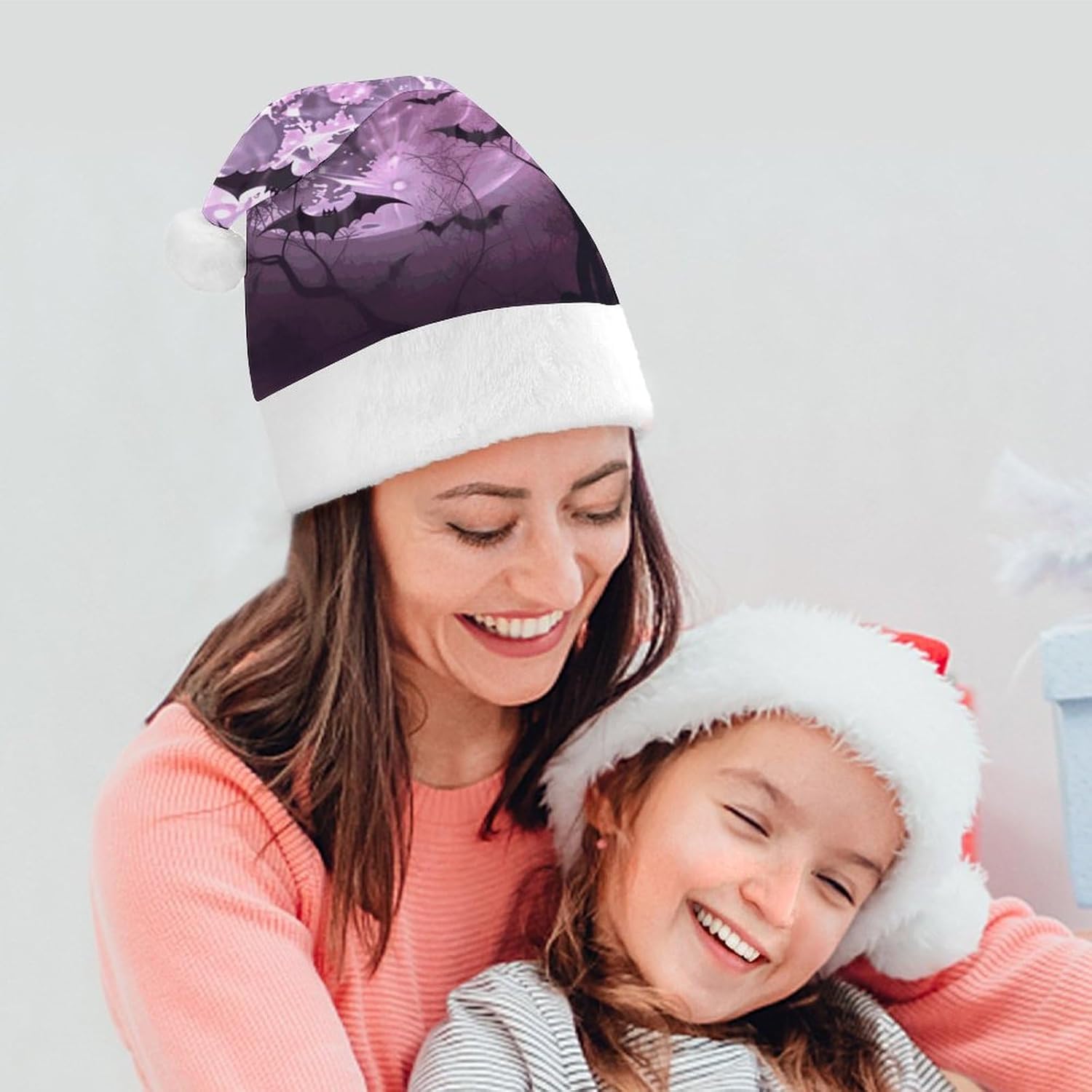 Christmas Santa Hat for Adults with Elastic Fit