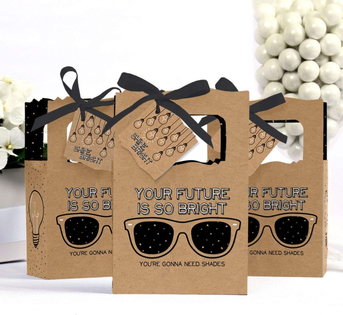 Big Dot of Happiness Bright Future Graduation Favor Boxes Set of 12