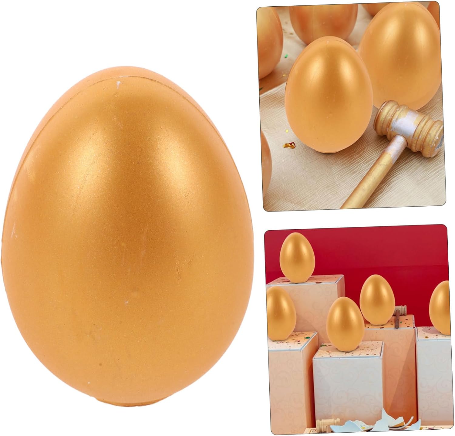 Garneck 6pcs Golden Egg Party Favors for Easter and Weddings