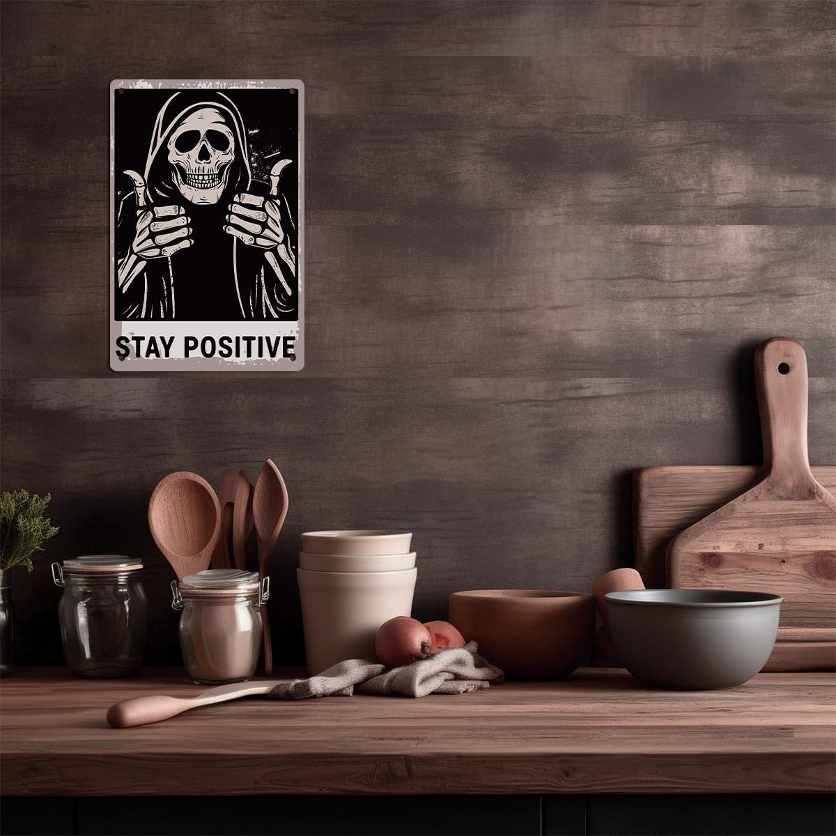 Halloween Skull Aluminium Plate Home Decor Sign