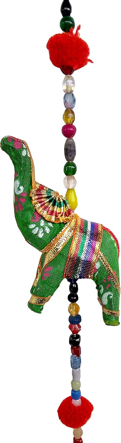 FIKIMOS Indian Five Elephant Wall Hanging Decor