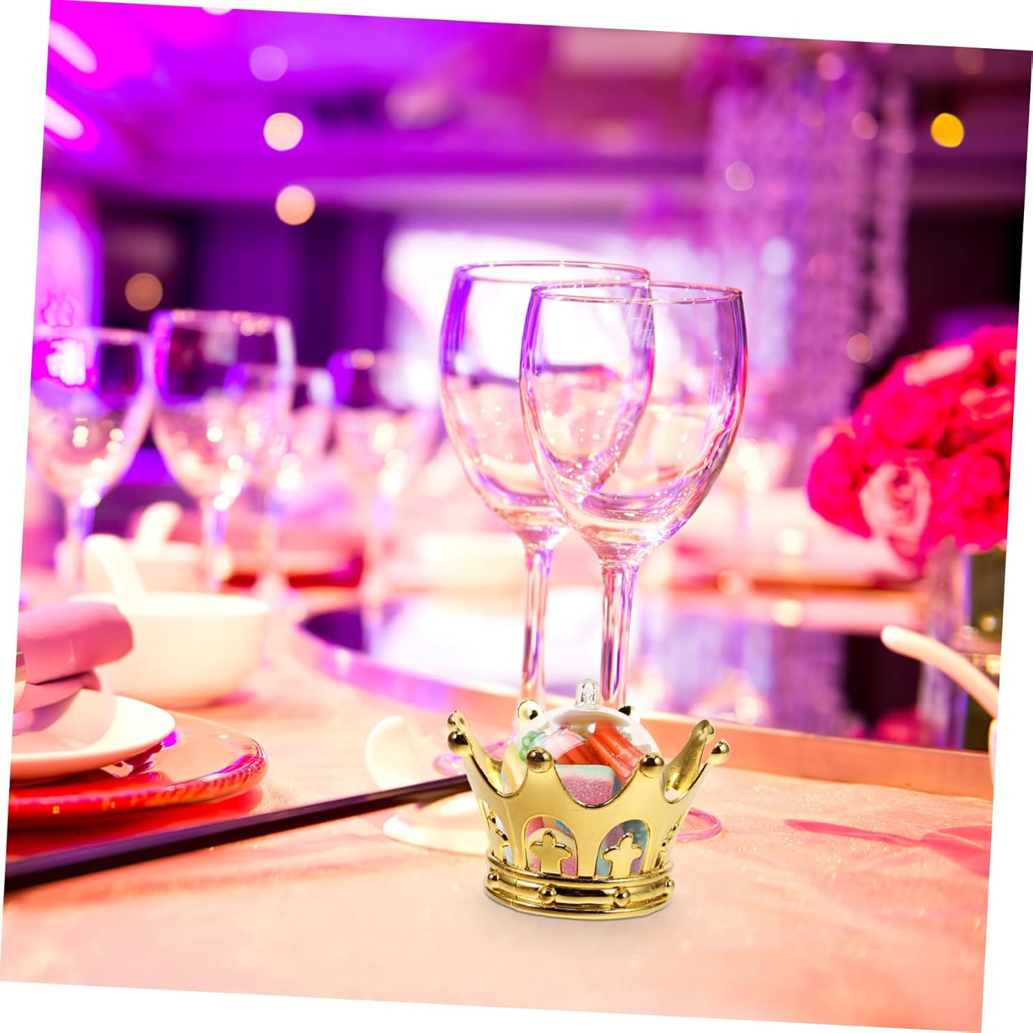 MAGICLULU 12pcs Luxury Crown Candy Boxes for Birthday and Wedding Favors