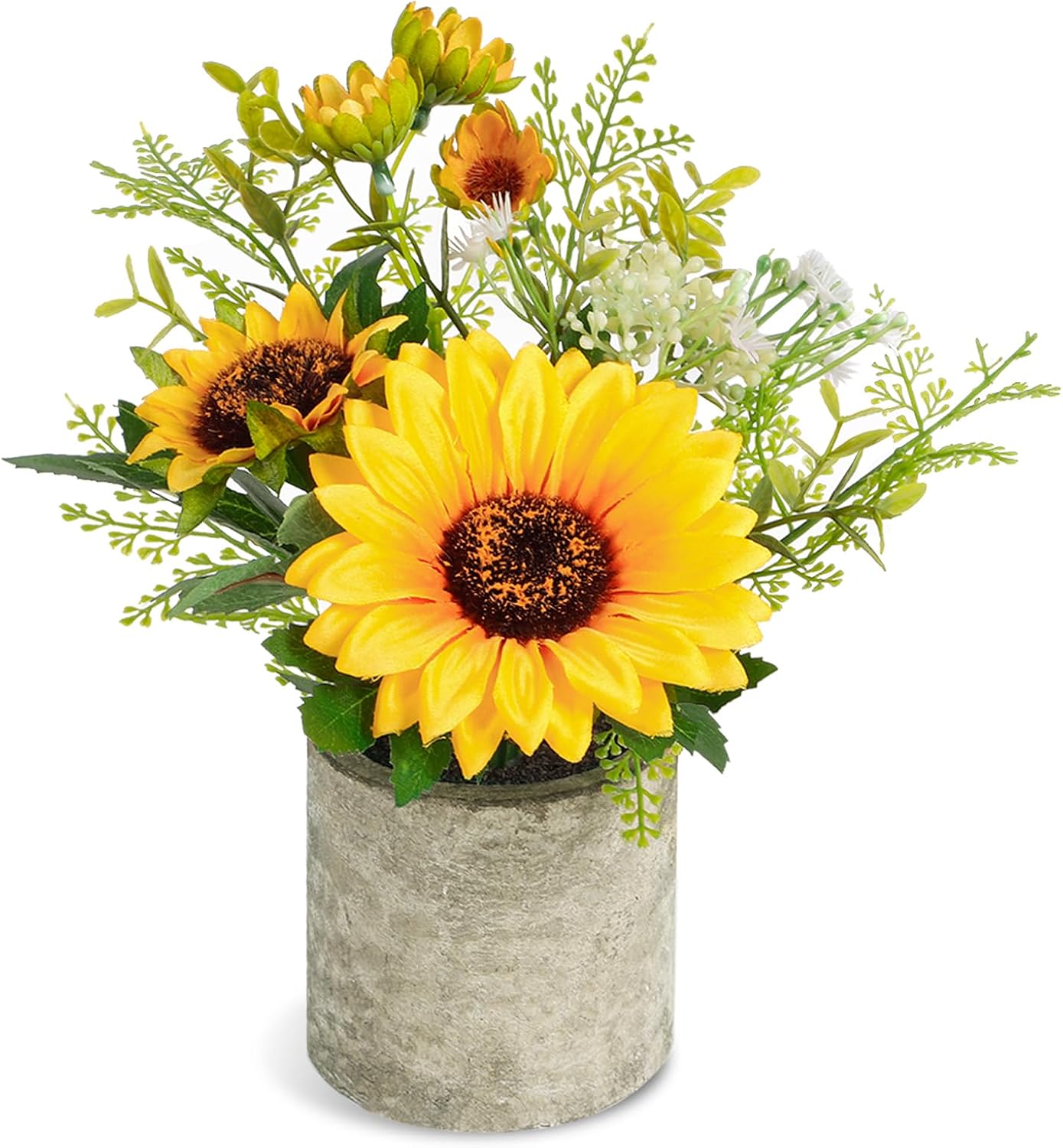 COCOBOO Sunflower Artificial Flower Pot for Home Decor