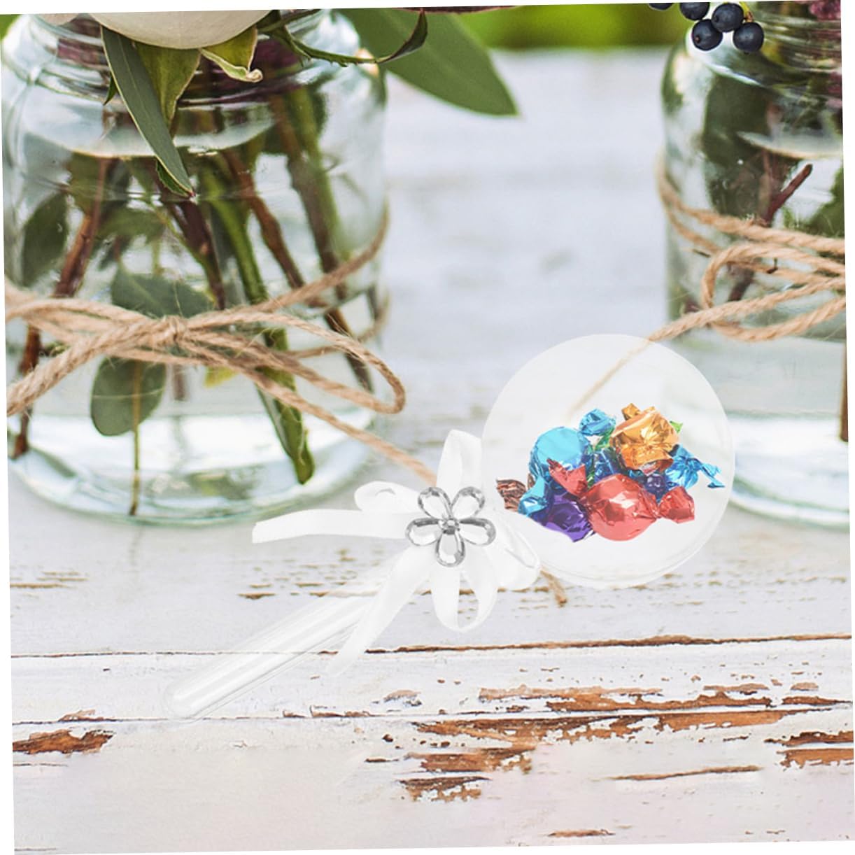 24pcs Transparent Fairy Stick Candy Boxes for Parties and Events