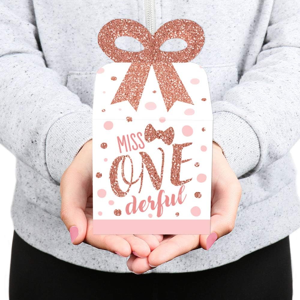 Big Dot of Happiness 1st Birthday Bow Box Set of 12