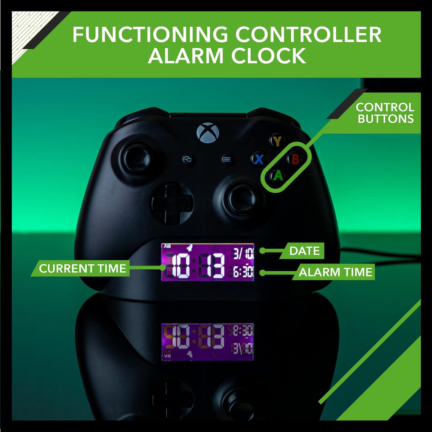 Paladone Xbox Controller Alarm Clock - Black
