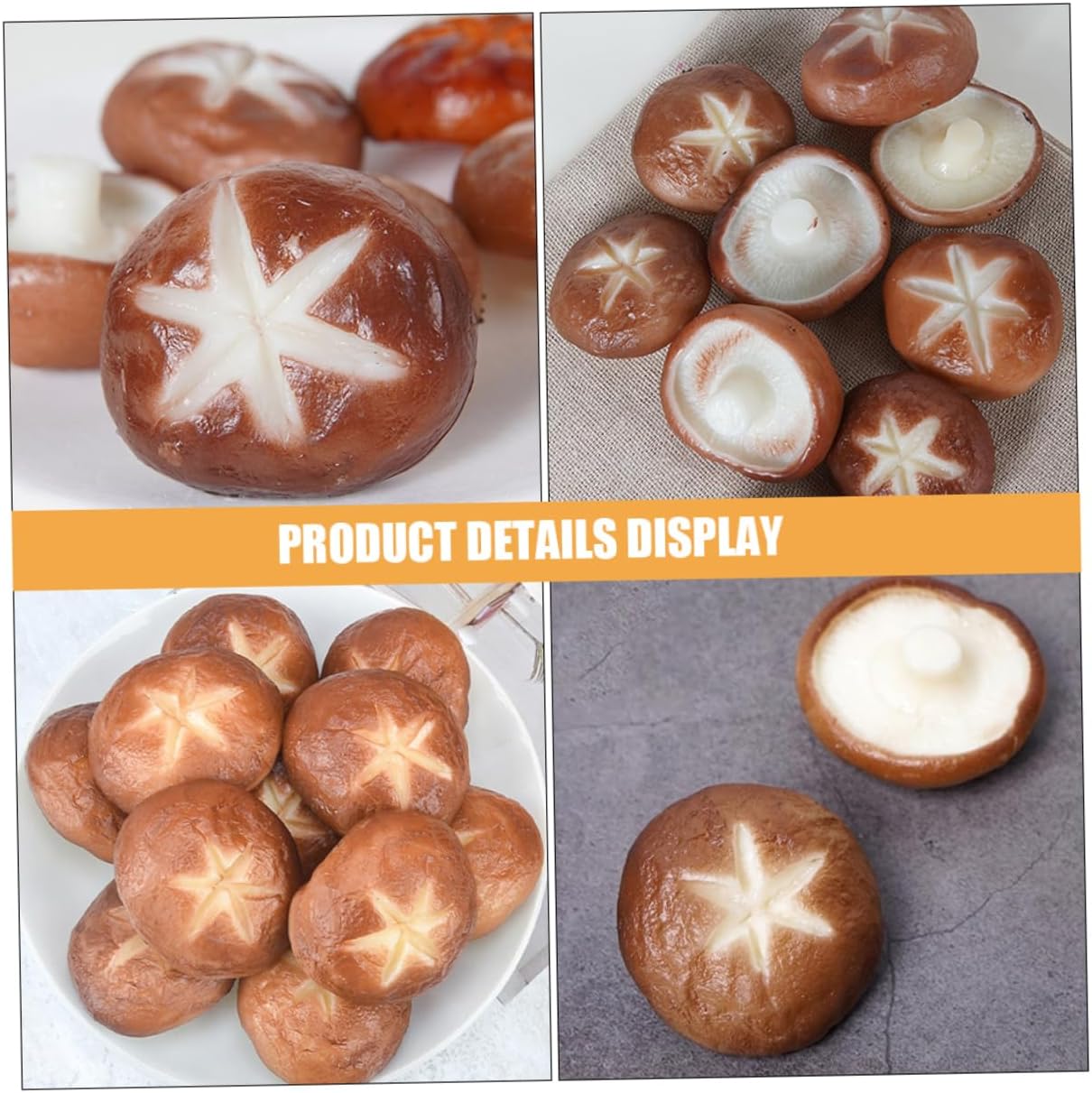 5pcs Realistic Shiitake Mushroom Photo Prop