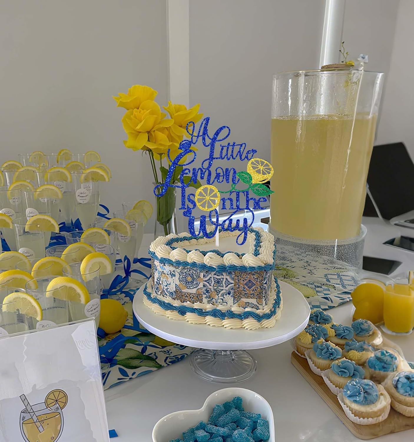 A Little Lemon is on the Way Cake Topper
