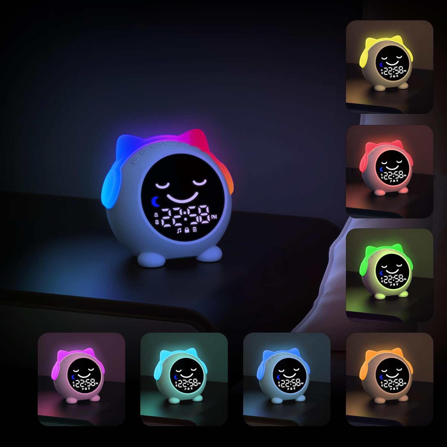 Sleep Training Clock with RGB Night Light and Music Player
