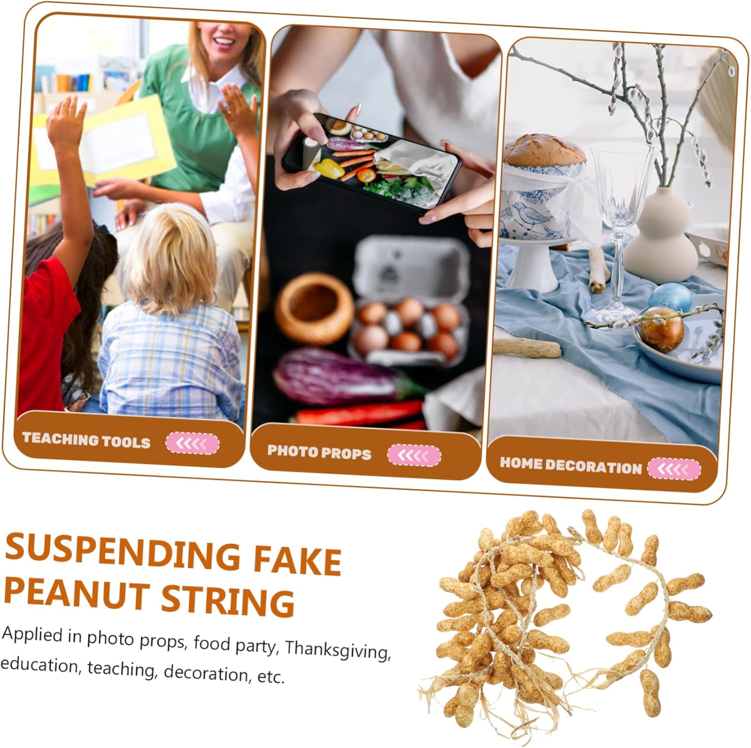 5pcs Hanging Peanut String Decor for Home Kitchen Party