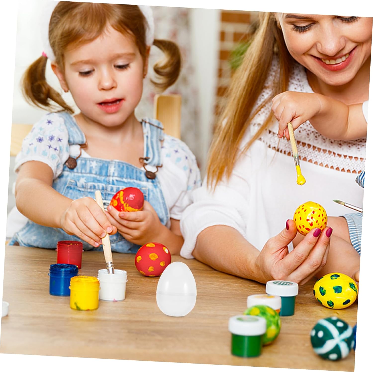 6Pcs Jumbo Transparent Fillable Easter Eggs for Parties