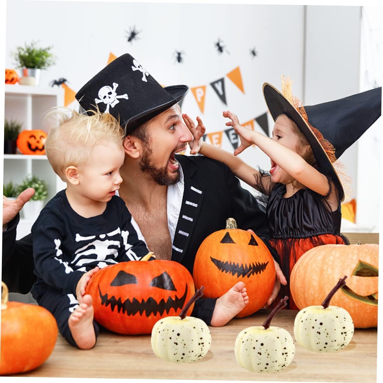 Garneck 20pcs Mini Artificial Pumpkins for Halloween Decorations
