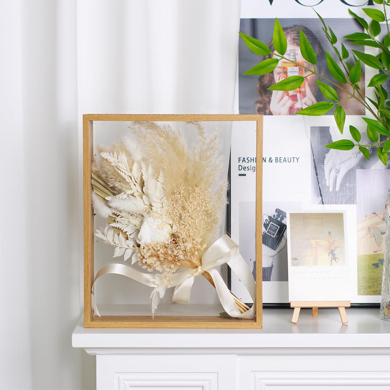 2 Pack Floating Picture Frame for Dried Flowers and Plants