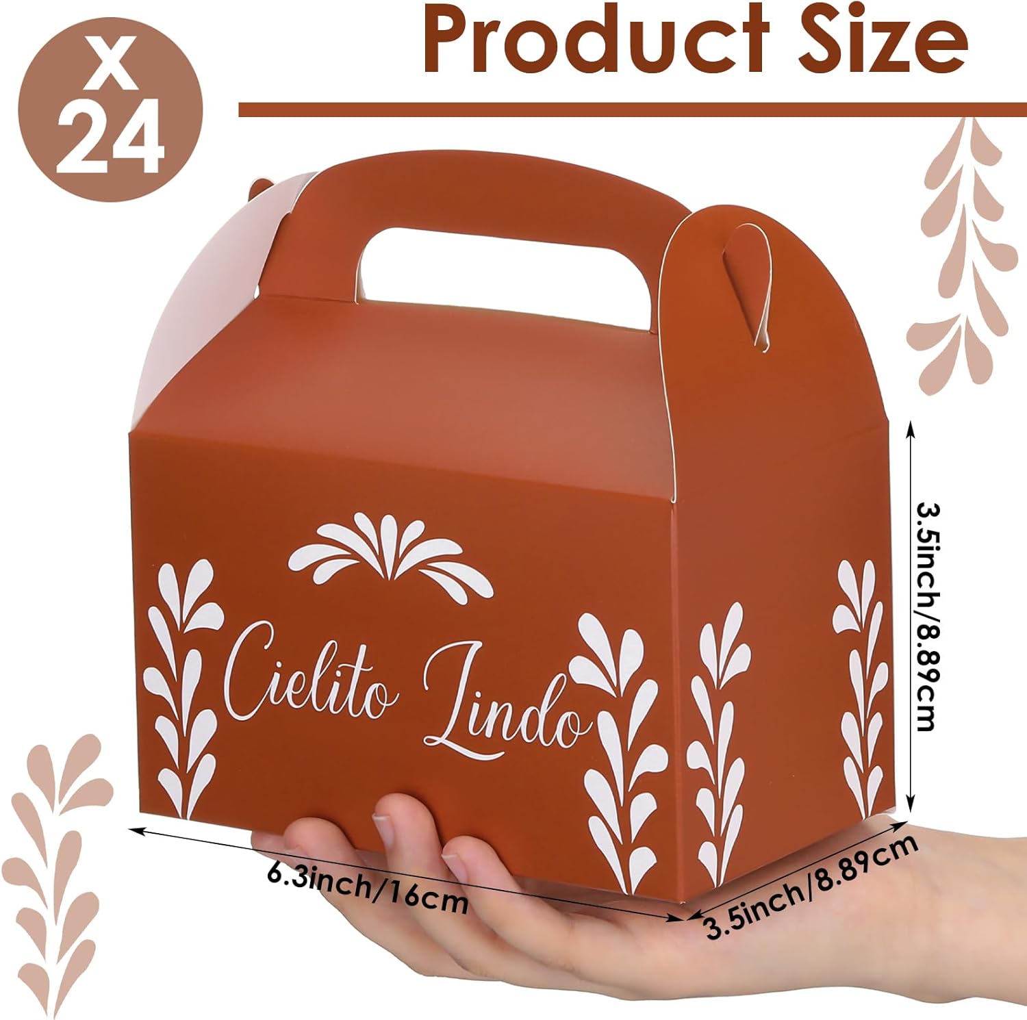 Honoson 24 Pcs Mexican Party Favor Boxes with Traditional Designs