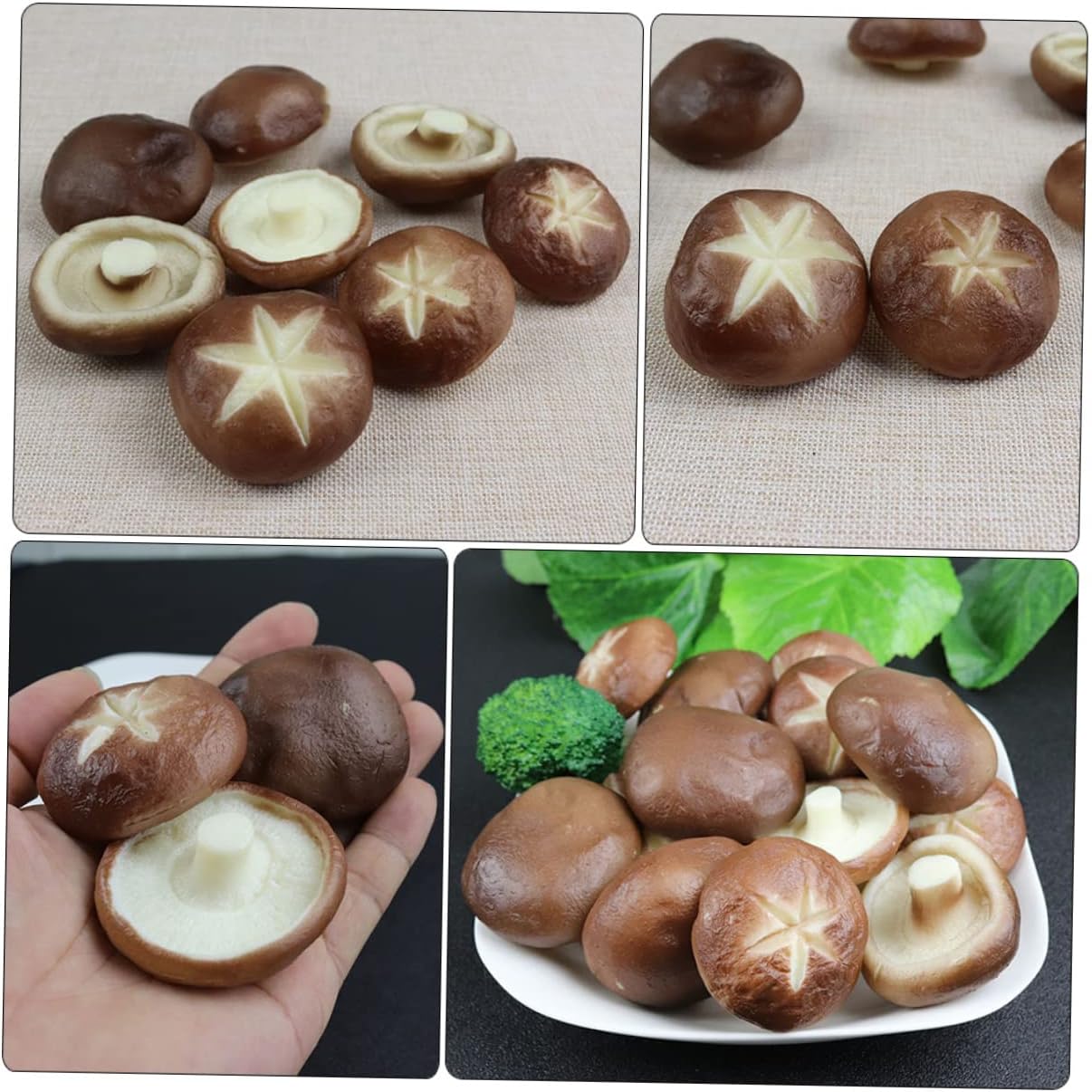Healifty 6Pcs Realistic Mushroom Models for Photo Props