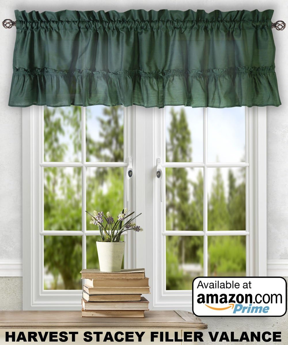 Simple Comfort Ellis 60x38 Inch Ruffled Swag Curtain in Harvest
