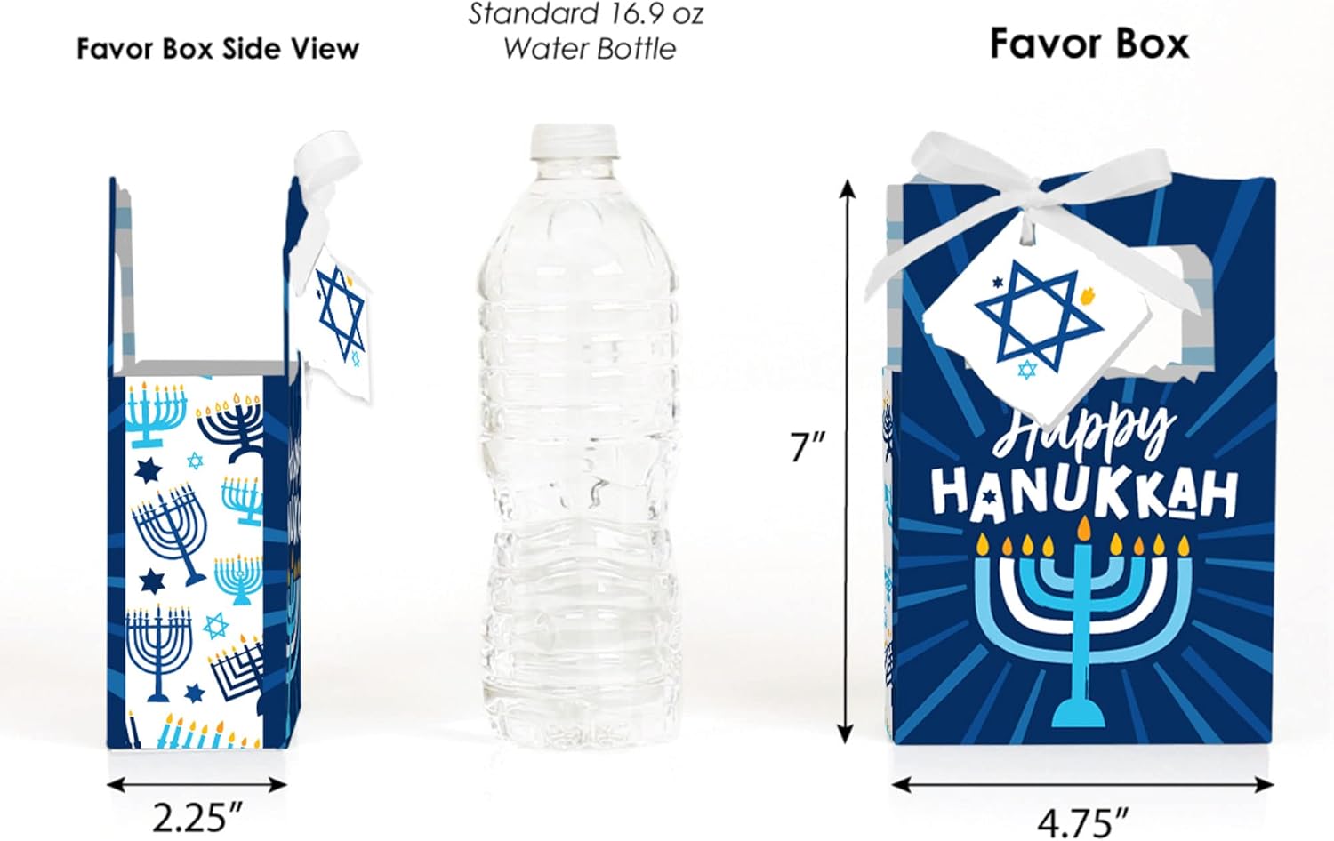 Big Dot of Happiness Hanukkah Menorah Favor Boxes Set of 12