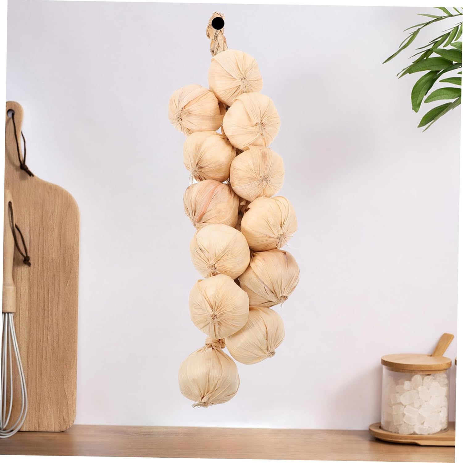 SOLUSTRE Lifelike Fake Garlic String Decor