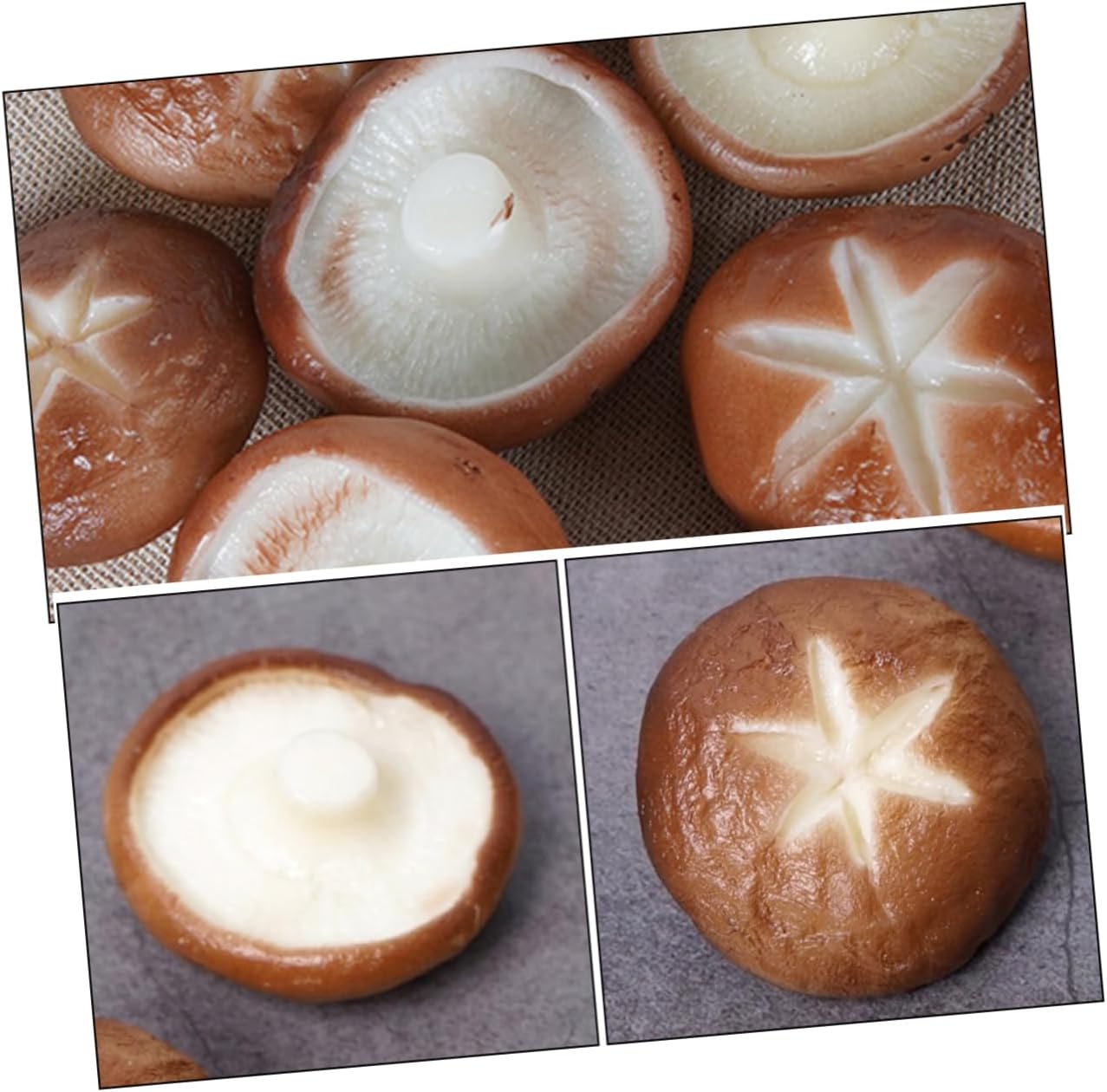 5pcs Fake Shiitake Mushroom Models for Photography Props
