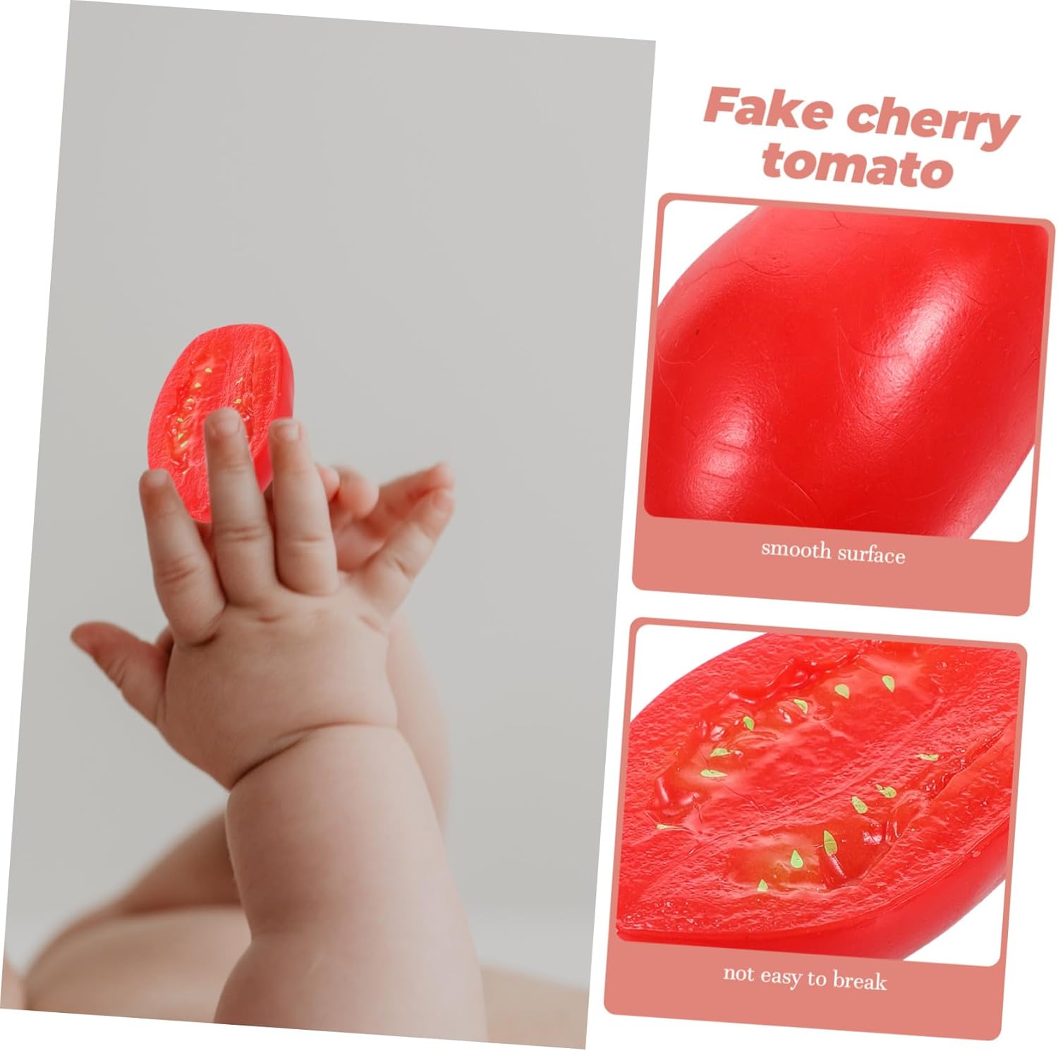 Healifty 10pcs Simulated Half Cherry Tomato Decor