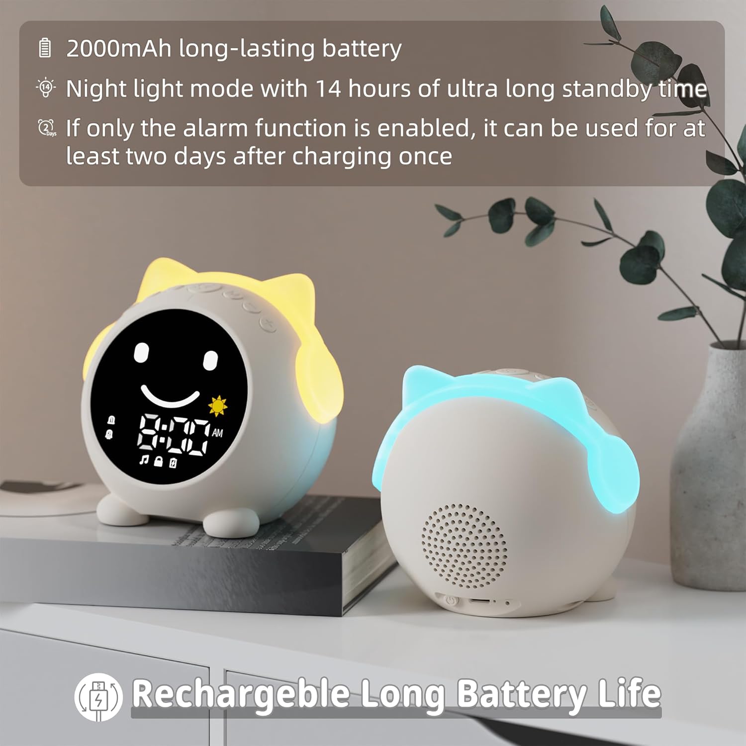 Sleep Training Clock with RGB Night Light and Music Player