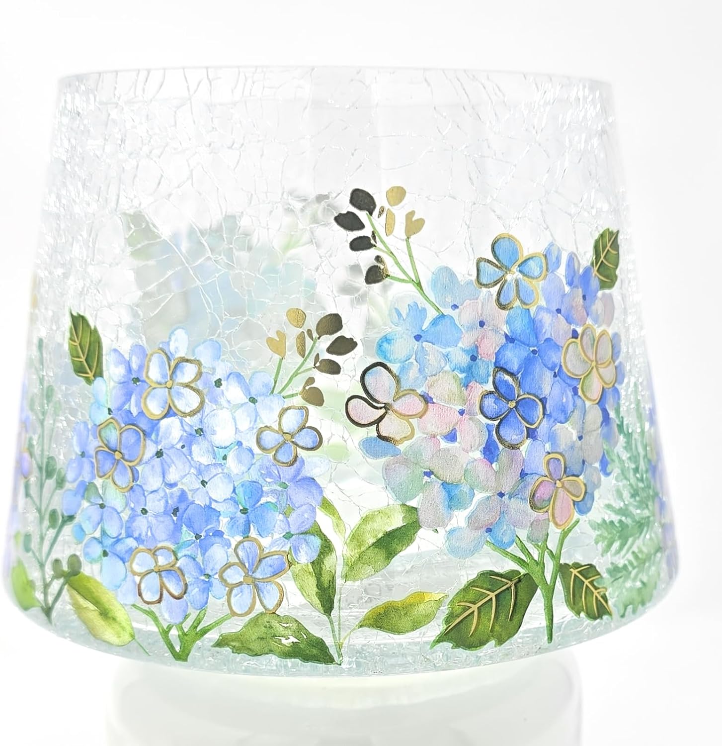Yankee Candle Hydrangea Crackle Glass Jar Shade