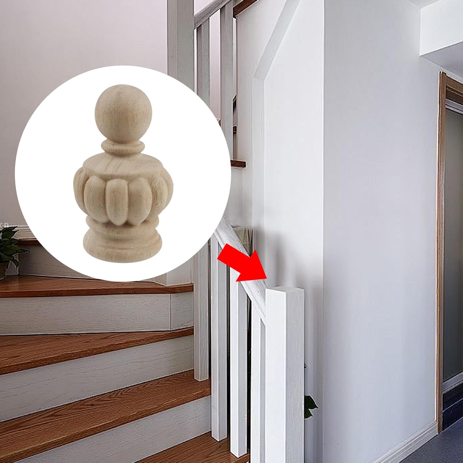 Chinflly Decorative Wood Finials Pack of 1