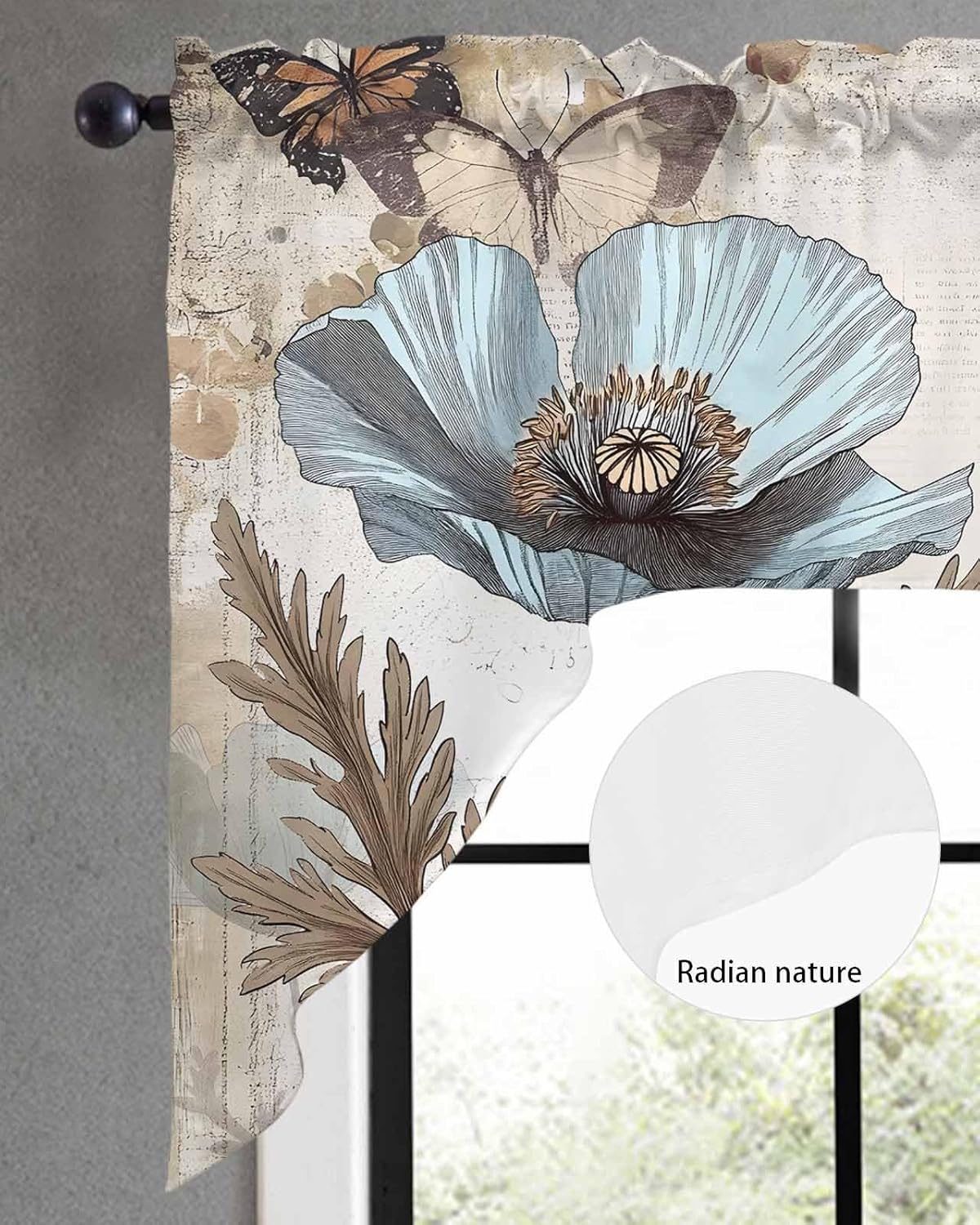 Vintage Tulip Flower Window Valance 56x36