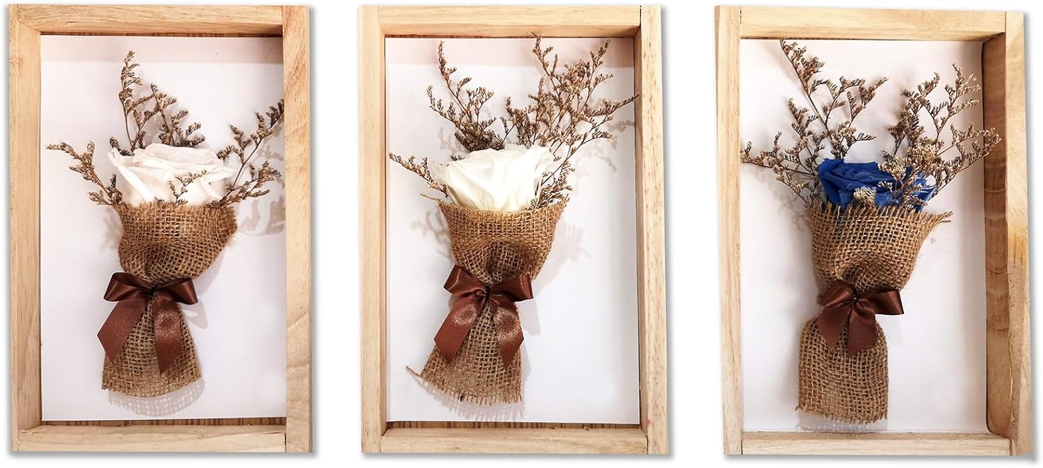 PATIKIL 7x7 Shadow Box Frame for Photos and Flowers Black