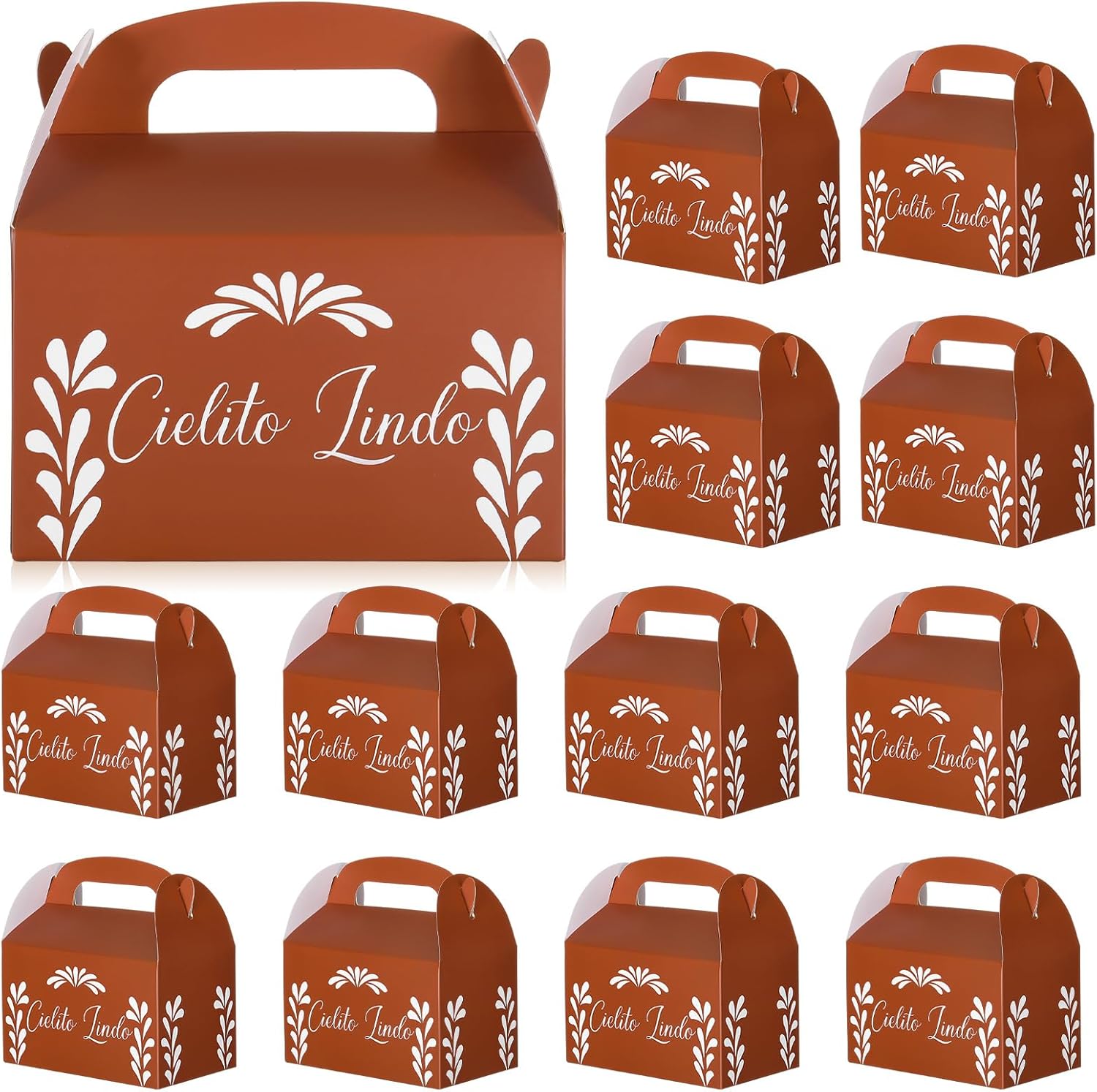 Honoson 24 Pcs Mexican Party Favor Boxes with Traditional Designs