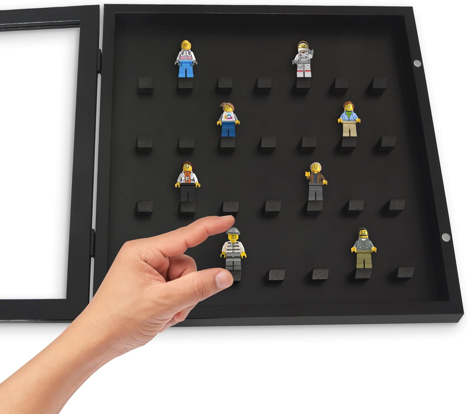 Americanflat 14x14 Minifigure Display Case - Black