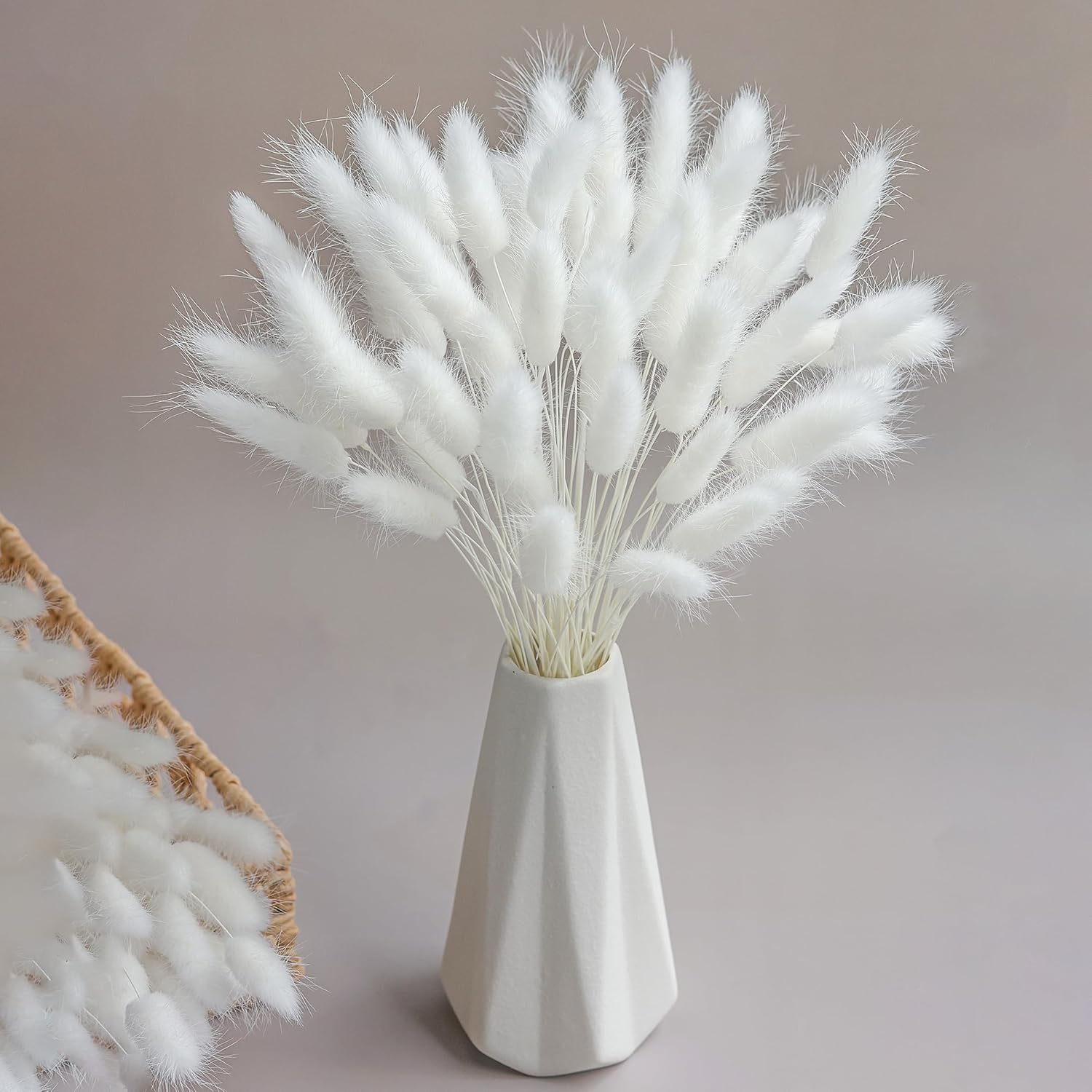 120 Sticks Dried Bunny Tail Flowers for Decor