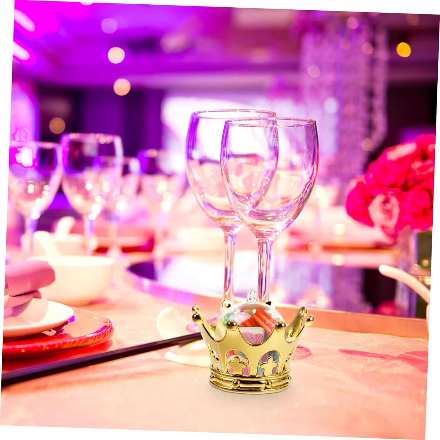 12pcs Electroplated Gold Silver Candy Box Princess Party Favor Wedding Favors