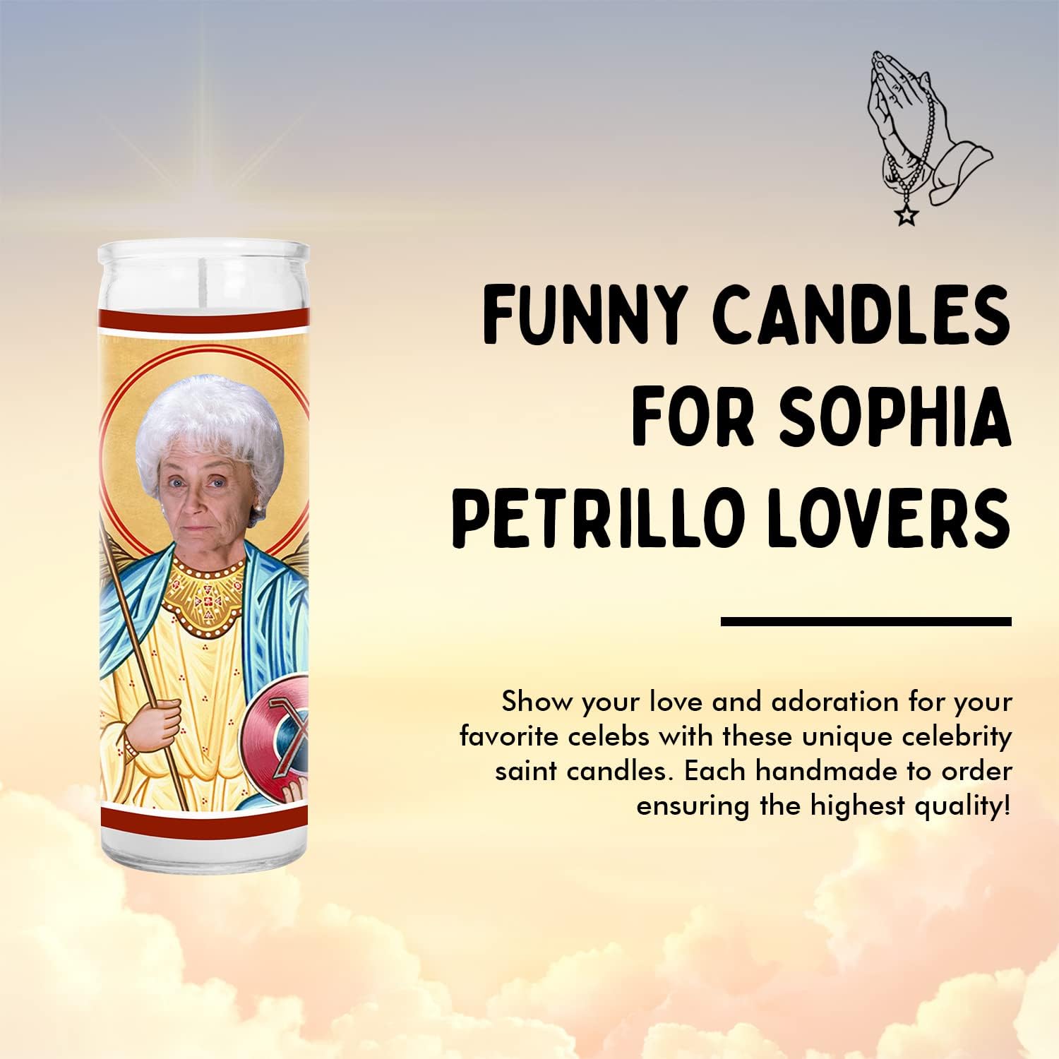 Sophia Celebrity Glass Jar Candle Handmade Soy Wax