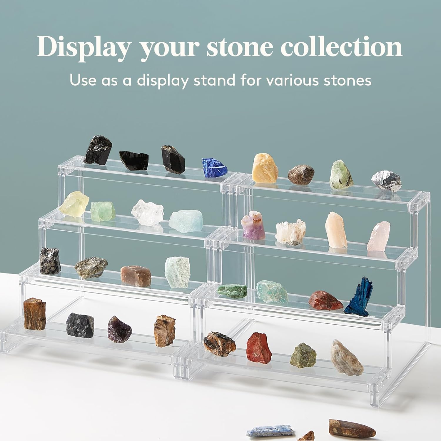 Lifewit 4 Tier Clear Display Riser Stand 9 Inch 1-Pack