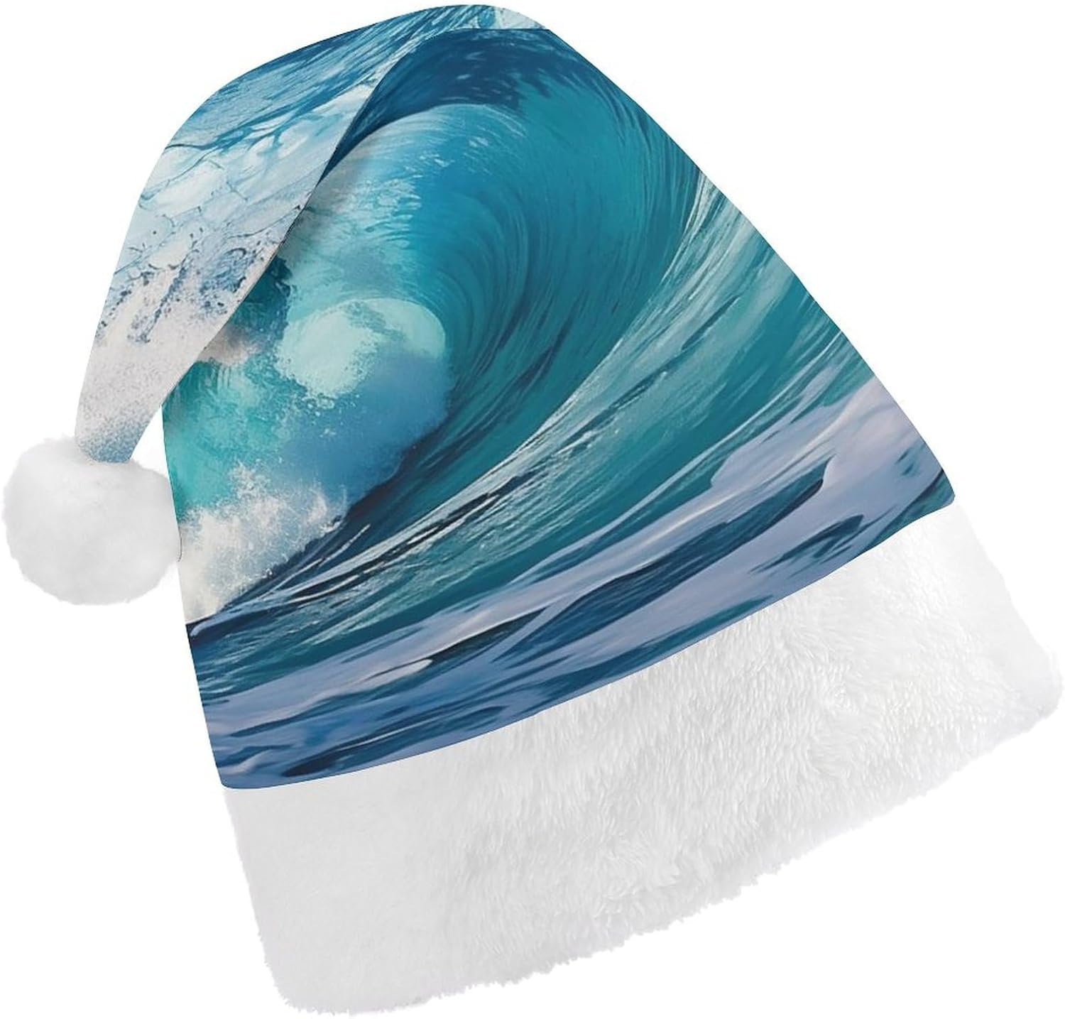 Santa Hat Sea Wave Christmas Party Headwear