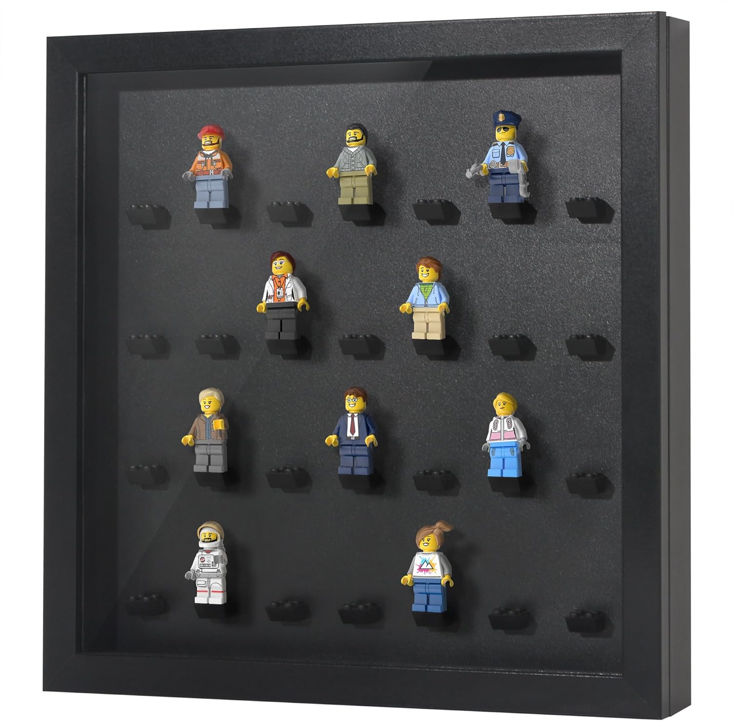 Americanflat 14x14 Minifigure Display Case - Black