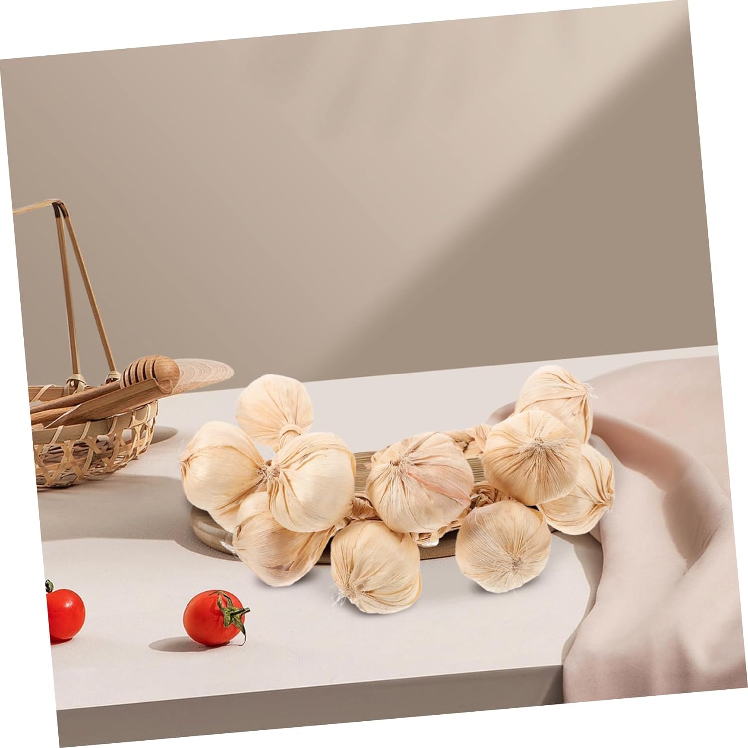 SOLUSTRE Lifelike Fake Garlic String Decor