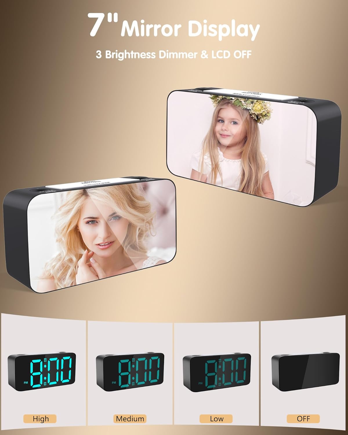 Extra Loud RGB Alarm Clock for Heavy Sleepers
