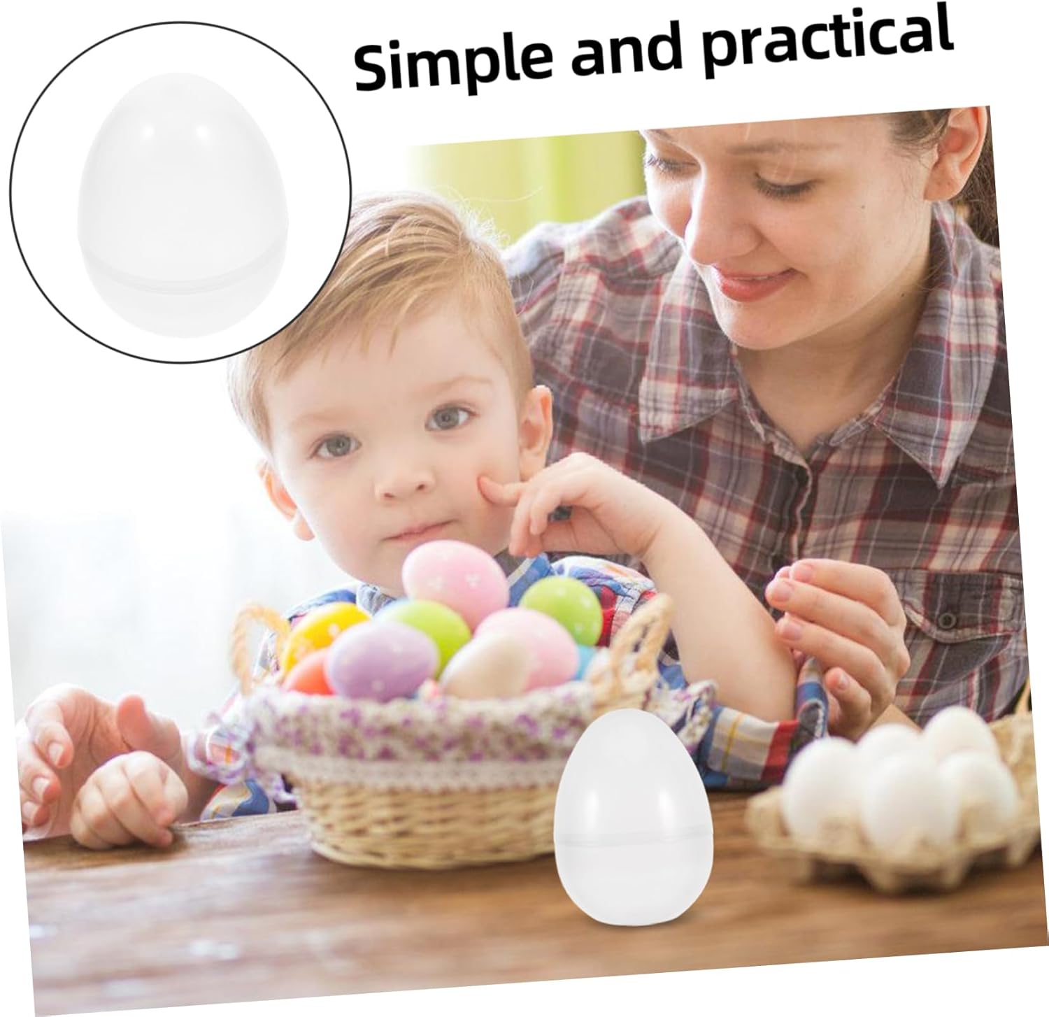 PRETYZOOM 6pcs Fillable Easter Eggs for Candy and Surprises