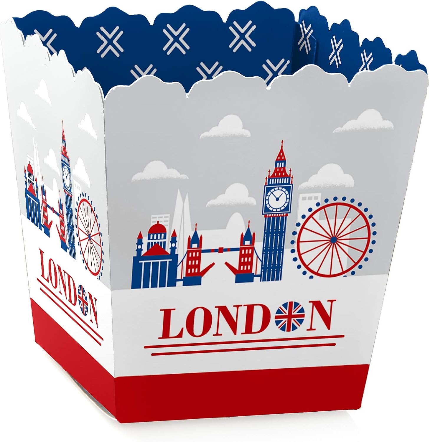 Big Dot of Happiness Cheerio London Party Favor Boxes Set of 12