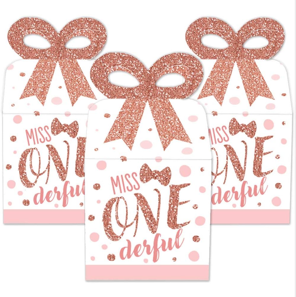 Big Dot of Happiness 1st Birthday Bow Box Set of 12