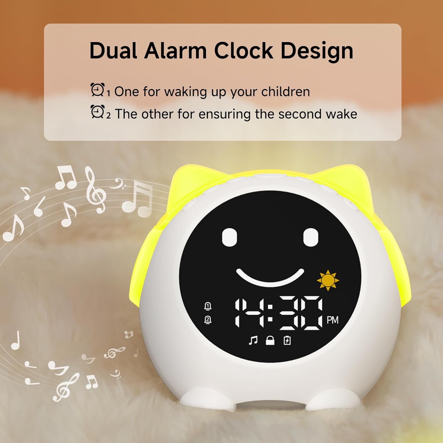 Sleep Training Clock with RGB Night Light and Music Player