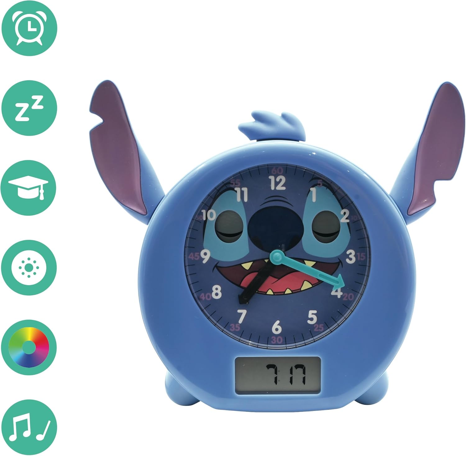 LEXiBOOK Disney Stitch Sleep Companion Clock