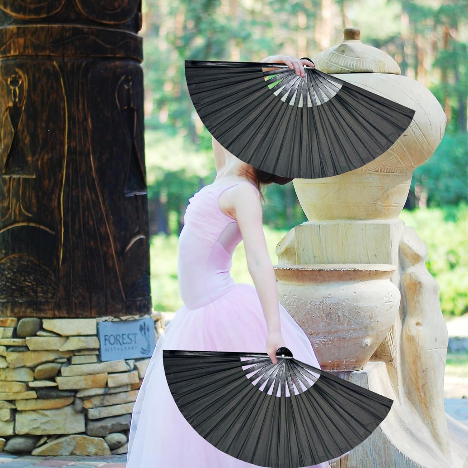 2 Pcs Boots on The Ground Hand Fan for All Ages