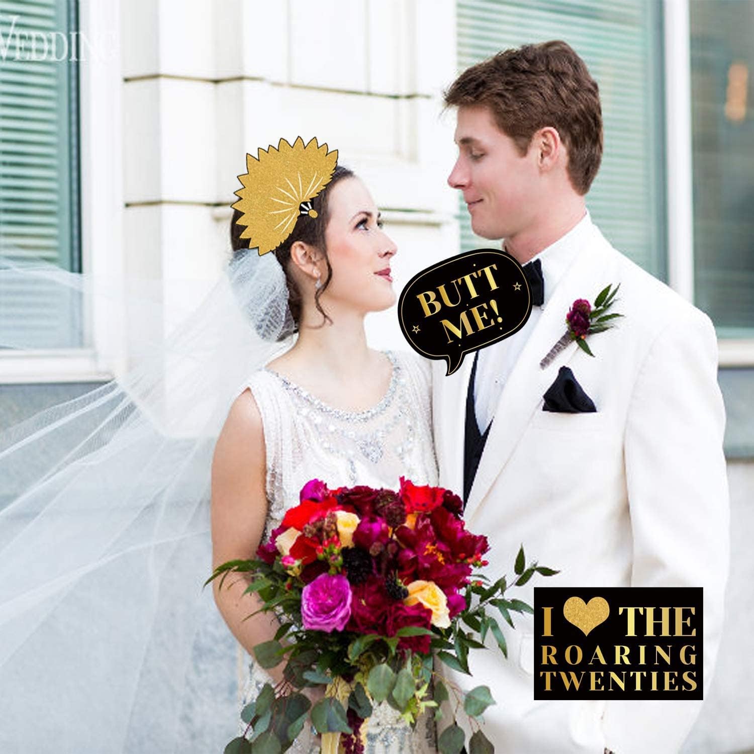 42Pcs 1920s Gatsby Photo Booth Props