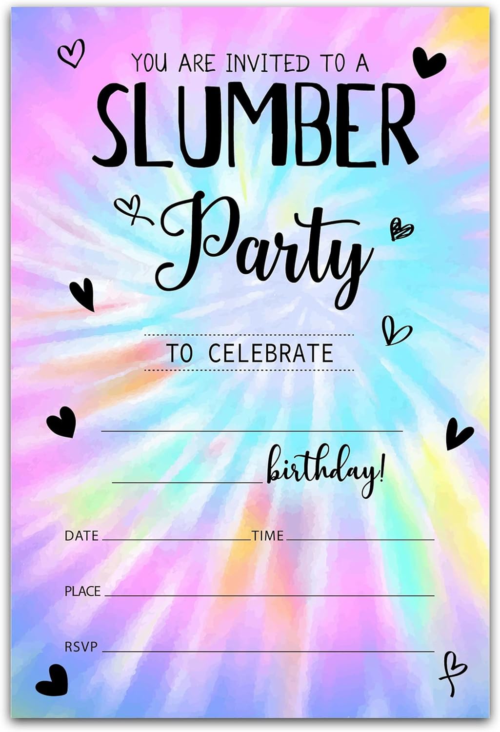 Sleepover Party Invitations 20 Cards Envelopes