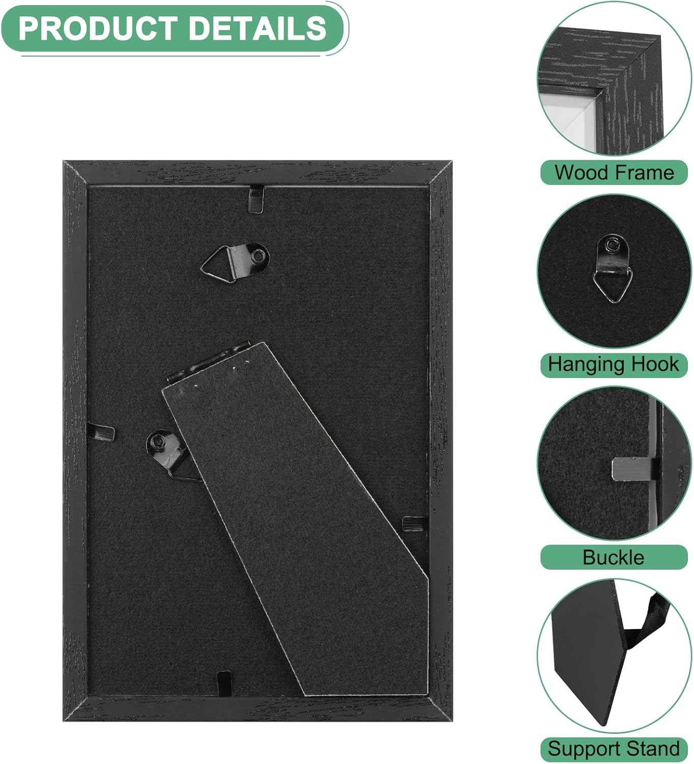 2 Pack 4x6 Inch Wooden Shadow Box Frame Display Case